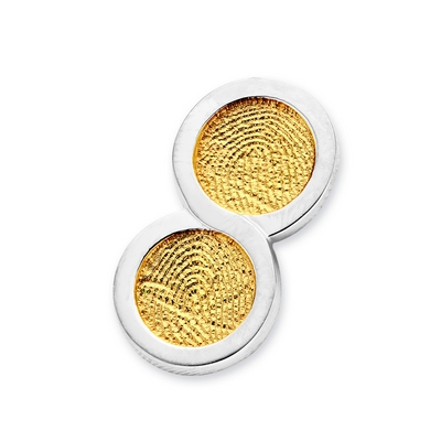Endless Pendant i guld med kant i hvidguld