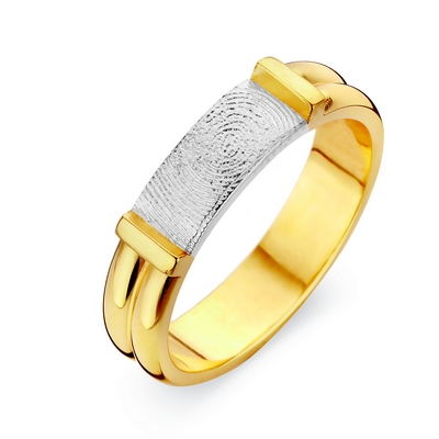 Forever Ring imed fingeraftryk i hvidguld