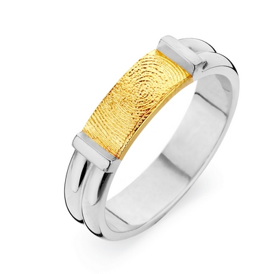 Forever Ring imed fingeraftryk i guld