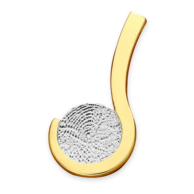 Loving One Pendant i hvidguld med kant i guld