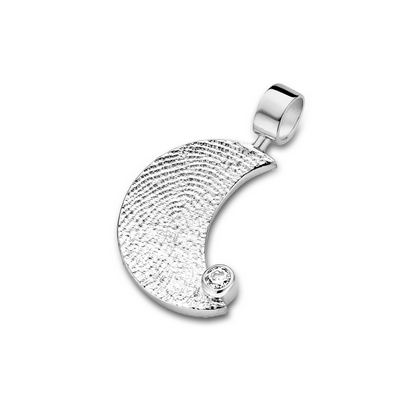 Moon Zirconia Pendant i sølv