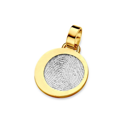 Precious Pendant i hvidguld med kant i guld